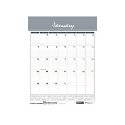 2025 Unicor 11 x 9 Monthly Wall Calendar, White, 10/Pack