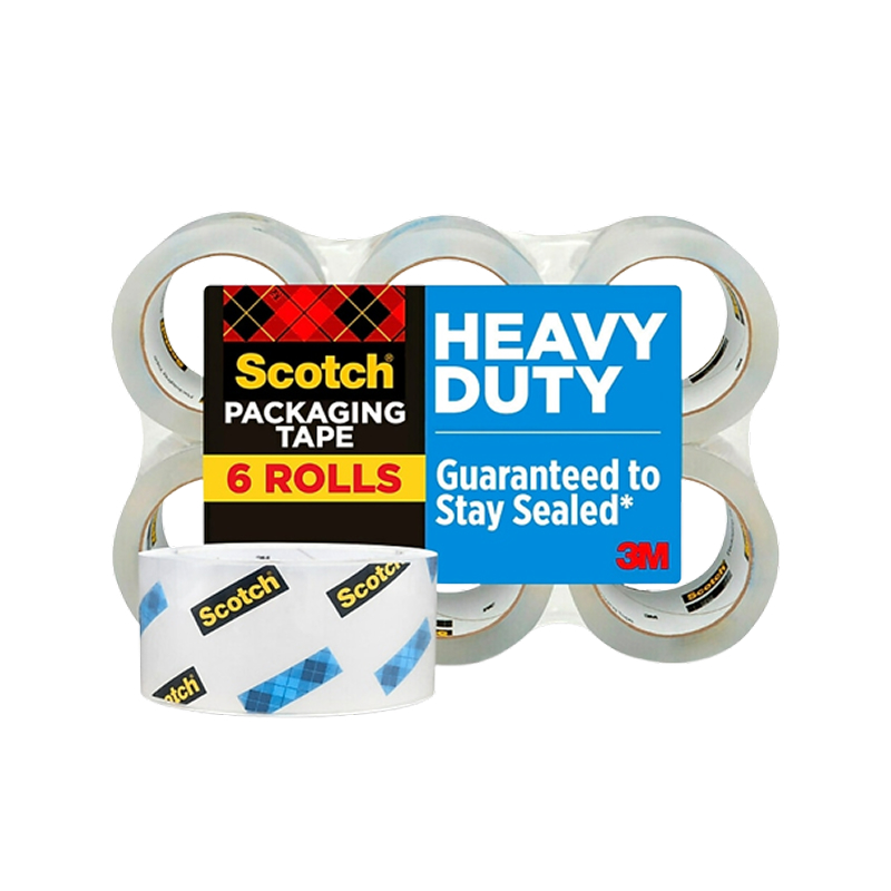 Ultra Heavy Duty Shipping Packing Tape, 1.88 x 54.6 Yds, Clear, 6 Rolls/Pack