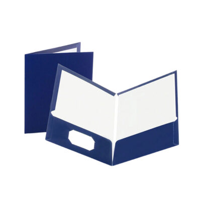 Presentation File Folders, Dark Blue, LETTER-size Holds 8 1/2 x 11