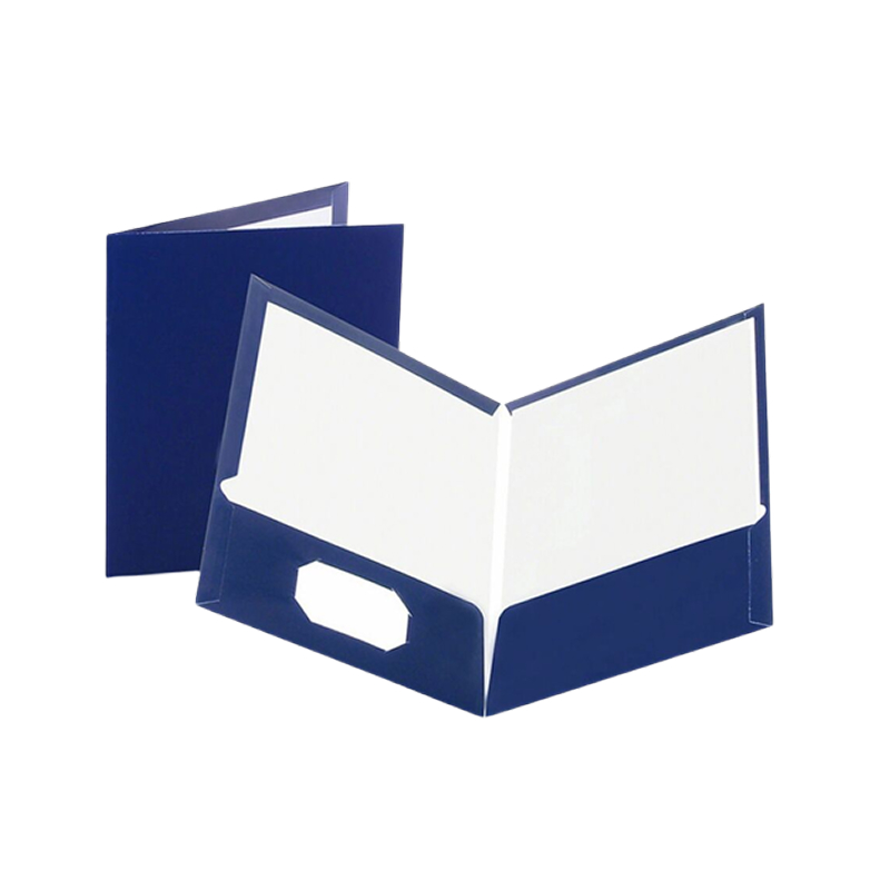 Presentation File Folders, Dark Blue, LETTER-size Holds 8 1/2 x 11