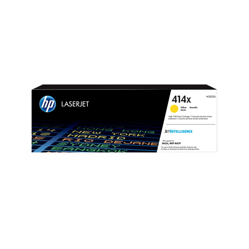 HP 414X Yellow High Yield Toner Cartridge, Prints Up to 6,000 Pages