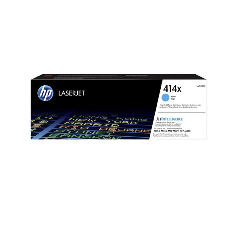 HP 414X Cyan High Yield Toner Cartridge, Prints Up to 6,000 Pages