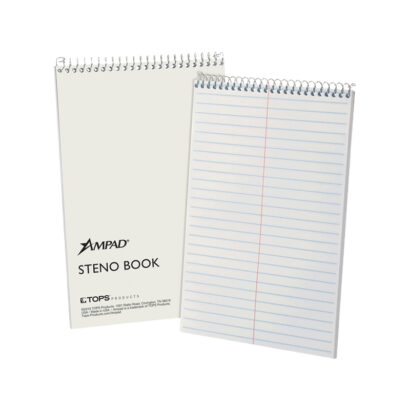 Ampad Steno Pad, 6 x 9, Gregg Rule, White, 70 Sheets/Pad
