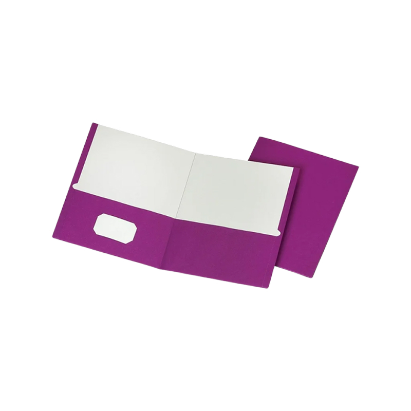 Smooth 2-Pocket Paper Folder, Purple, 25/Box