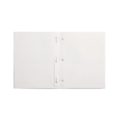 Smooth 2-Pocket Paper Folder, White, 25/Box