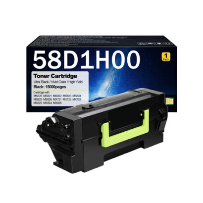 Lexmark 58 Black High Yield Toner Cartridge, Prints Up to 15,000 Pages