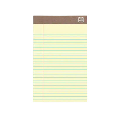 TRU RED Notepad, 5 x 8, Narrow Ruled, Canary, 50 Sheets/Pad, Dozen