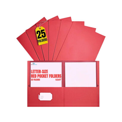 Double 2-Pocket Portfolio, Letter Size, Assorted, 25/Box